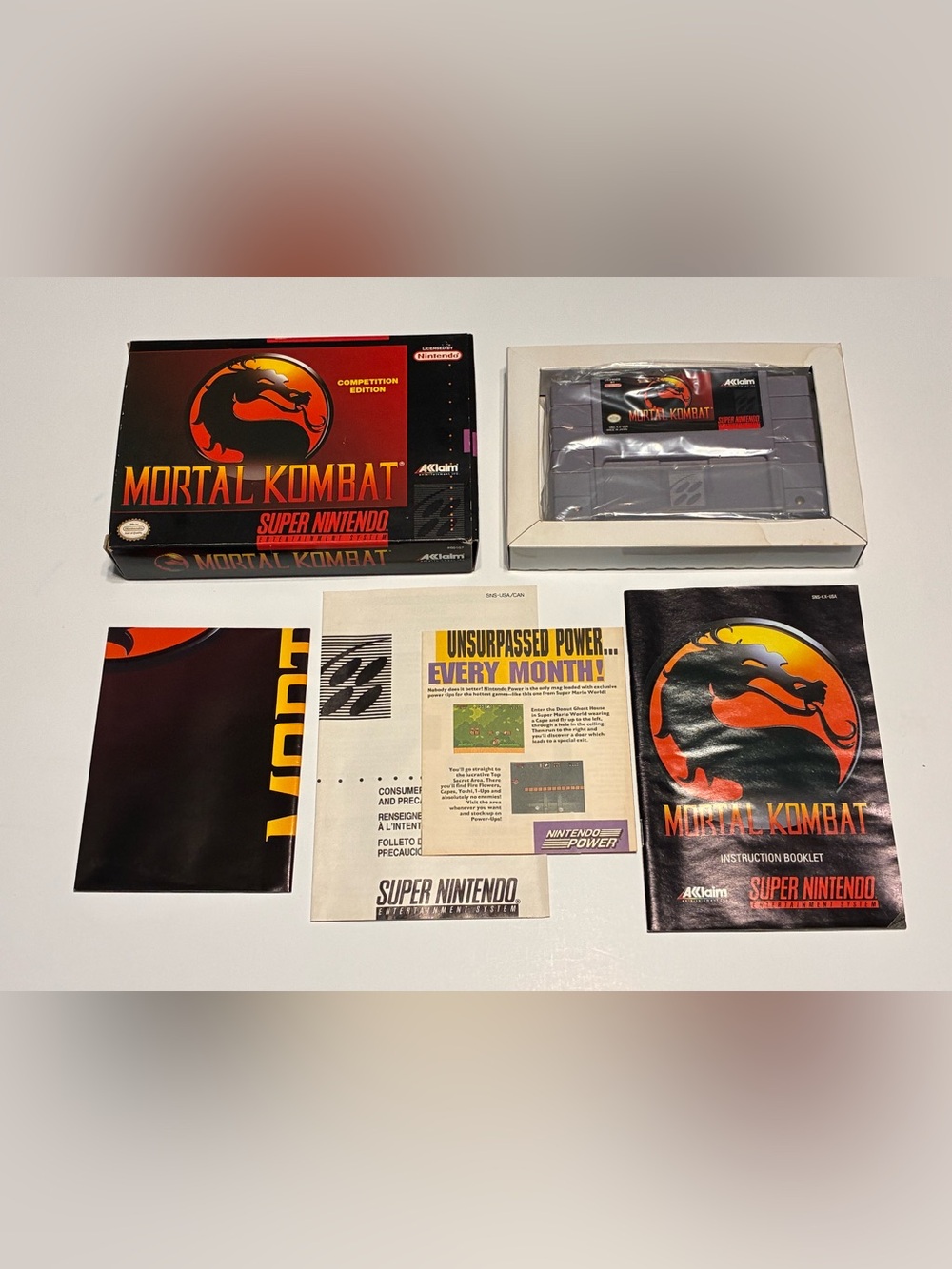 Mortal Kombat: Competitive Edition (Super Nintendo SNES, 1993) Complete